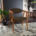 Poltrona Decorativa Para Sala de Estar Jantar Cecília L02 Suede Marrom - Lyam Decor