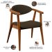 Poltrona Decorativa Para Sala de Estar Jantar Cecília L02 Suede Marrom - Lyam Decor