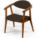 Poltrona Decorativa Para Sala de Estar Jantar Cecília L02 Suede Marrom - Lyam Decor