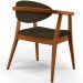 Poltrona Decorativa Para Sala de Estar Jantar Cecília L02 Suede Marrom - Lyam Decor