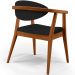 Poltrona Decorativa Para Sala de Estar Jantar Cecília L02 Suede Preto - Lyam Decor