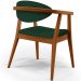 Poltrona Decorativa Para Sala de Estar Jantar Cecília L02 Suede Verde Musgo - Lyam Decor