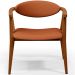 Poltrona Decorativa Para Sala de Estar Jantar Cecília L02 Tecido Terracota - Lyam Decor