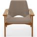 Poltrona Decorativa Para Sala de Estar Living Base Madeira Becker L02 Bouclê Bege - Lyam Decor