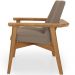 Poltrona Decorativa Para Sala de Estar Living Base Madeira Becker L02 Bouclê Bege - Lyam Decor