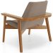 Poltrona Decorativa Para Sala de Estar Living Base Madeira Becker L02 Bouclê Bege - Lyam Decor