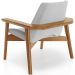 Poltrona Decorativa Para Sala de Estar Living Base Madeira Becker L02 Bouclê Cinza - Lyam Decor