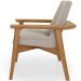 Poltrona Decorativa Para Sala de Estar Living Base Madeira Becker L02 Bouclê Creme - Lyam Decor