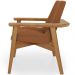 Poltrona Decorativa Para Sala de Estar Living Base Madeira Becker L02 Bouclê Terracota - Lyam Decor