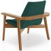 Poltrona Decorativa Para Sala de Estar Living Base Madeira Becker L02 Bouclê Verde - Lyam Decor