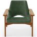 Poltrona Decorativa Para Sala de Estar Living Base Madeira Becker L02 Couríssimo Verde Musgo - Lyam Decor