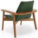 Poltrona Decorativa Para Sala de Estar Living Base Madeira Becker L02 Couríssimo Verde Musgo - Lyam Decor
