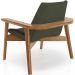 Poltrona Decorativa Para Sala de Estar Living Base Madeira Becker L02 Linho Verde Musgo - Lyam Decor