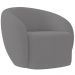 Poltrona Decorativa Para Sala de Estar Living Gliese K01 Bouclê Cinza - Lyam Decor