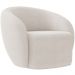 Poltrona Decorativa Para Sala de Estar Living Gliese K01 Bouclê Creme - Lyam Decor