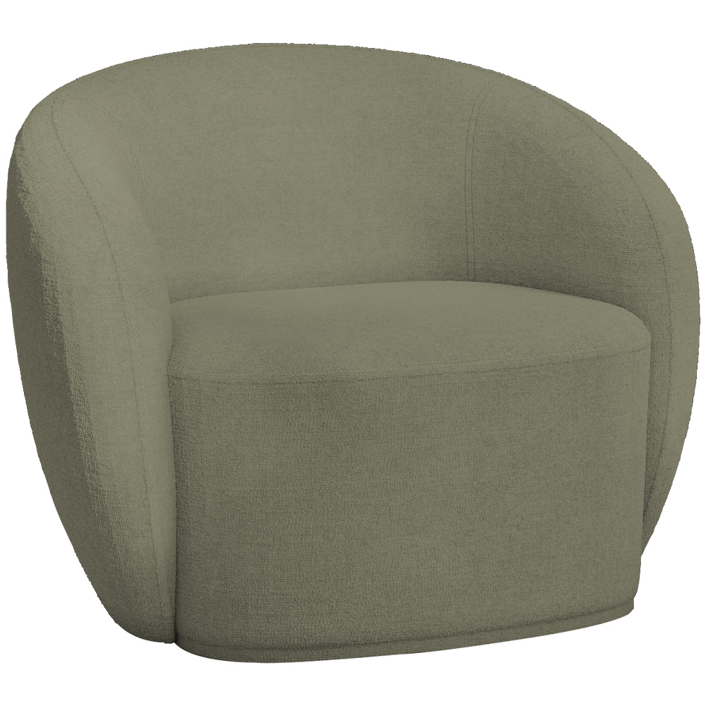 Poltrona Decorativa Para Sala de Estar Living Gliese K01 Bouclê Verde - Lyam Decor