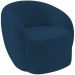 Poltrona Decorativa Para Sala de Estar Living Gliese K01 Veludo Azul Marinho - Lyam Decor