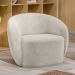 Poltrona Decorativa Para Sala de Estar Living Gliese K01 Veludo Bege - Lyam Decor