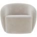 Poltrona Decorativa Para Sala de Estar Living Gliese K01 Veludo Bege - Lyam Decor
