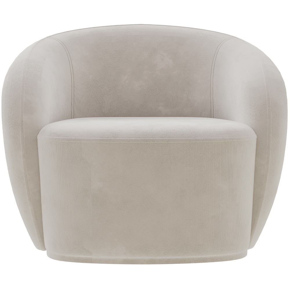 Poltrona Decorativa Para Sala de Estar Living Gliese K01 Veludo Bege - Lyam Decor