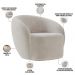 Poltrona Decorativa Para Sala de Estar Living Gliese K01 Veludo Bege - Lyam Decor