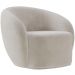 Poltrona Decorativa Para Sala de Estar Living Gliese K01 Veludo Bege - Lyam Decor