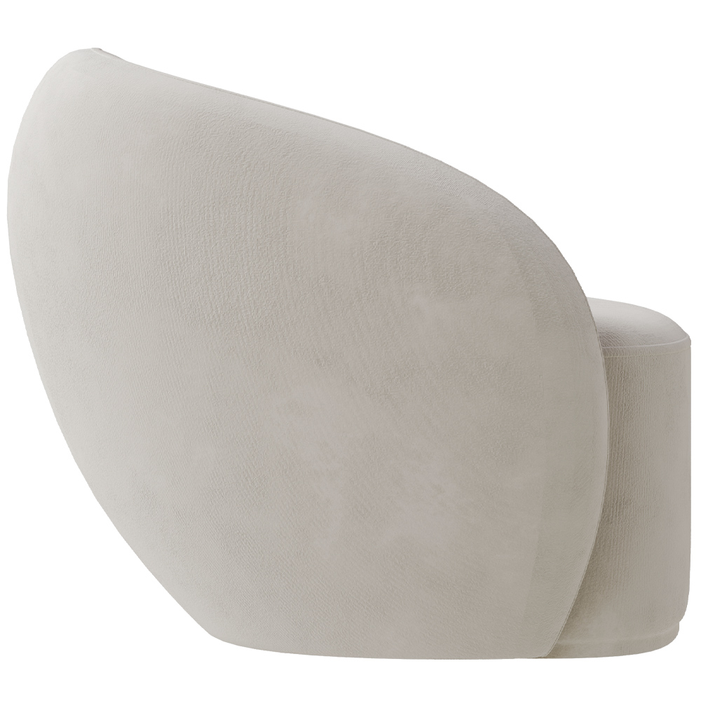 Poltrona Decorativa Para Sala de Estar Living Gliese K01 Veludo Bege - Lyam Decor