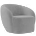 Poltrona Decorativa Para Sala de Estar Living Gliese K01 Veludo Cinza - Lyam Decor