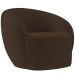 Poltrona Decorativa Para Sala de Estar Living Gliese K01 Veludo Marrom - Lyam Decor