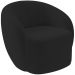 Poltrona Decorativa Para Sala de Estar Living Gliese K01 Veludo Preto - Lyam Decor