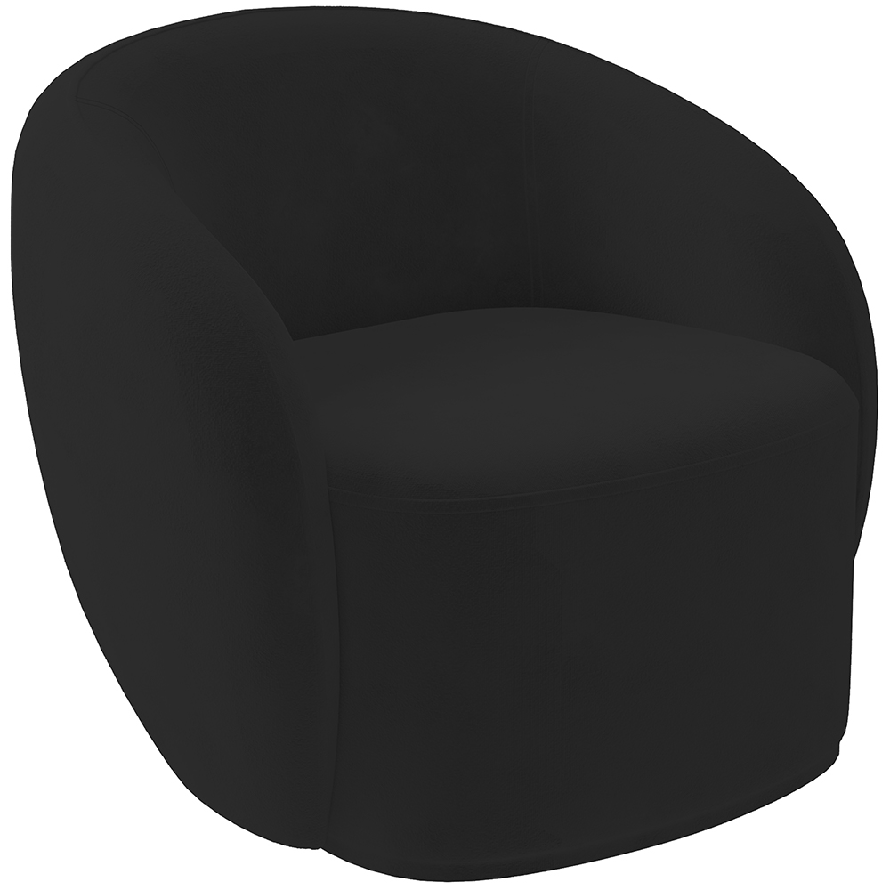 Poltrona Decorativa Para Sala de Estar Living Gliese K01 Veludo Preto - Lyam Decor