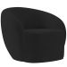 Poltrona Decorativa Para Sala de Estar Living Gliese K01 Veludo Preto - Lyam Decor
