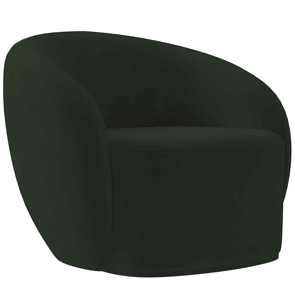 Poltrona Decorativa Para Sala de Estar Living Gliese K01 Veludo Verde - Lyam Decor