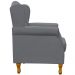 Poltrona Decorativa Para Sala de Estar Yara P02 Corino Cinza - Lyam Decor