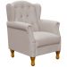 Poltrona Decorativa Para Sala de Estar Yara P02 Linho Bege - Lyam Decor
