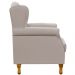 Poltrona Decorativa Para Sala de Estar Yara P02 Linho Bege - Lyam Decor