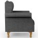 Poltrona Decorativa Para Sala de Estar Yara P02 Linho Cinza Escuro - Lyam Decor