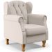 Poltrona Decorativa Para Sala de Estar Yara P02 Linho Cru - Lyam Decor