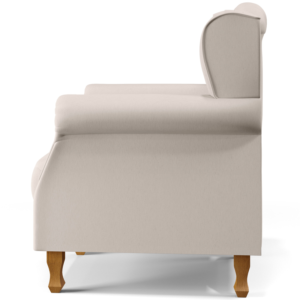 Poltrona Decorativa Para Sala de Estar Yara P02 Linho Cru - Lyam Decor