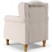 Poltrona Decorativa Para Sala de Estar Yara P02 Linho Cru - Lyam Decor