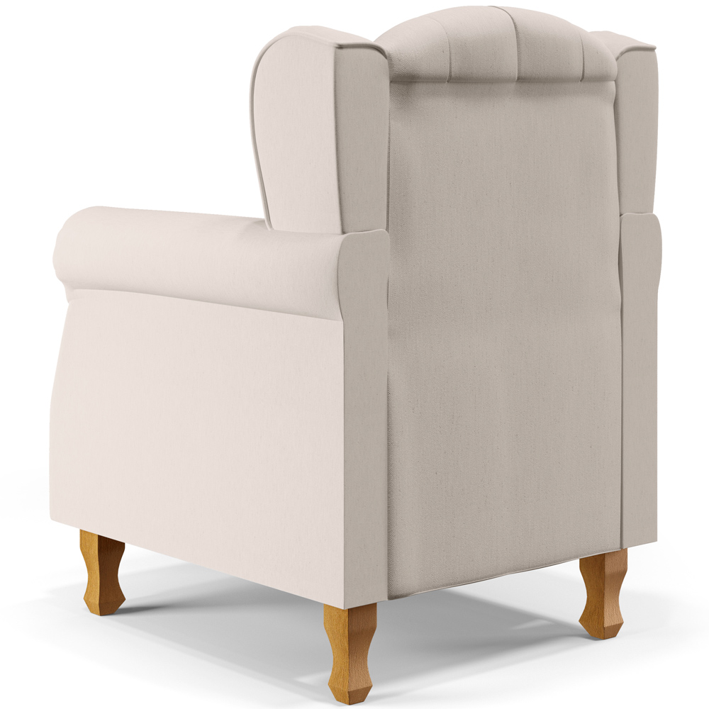 Poltrona Decorativa Para Sala de Estar Yara P02 Linho Cru - Lyam Decor