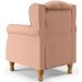 Poltrona Decorativa Para Sala de Estar Yara P02 Linho Rosê - Lyam Decor