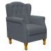 Poltrona Decorativa Para Sala de Estar Yara P02 Suede Cinza - Lyam Decor