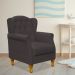 Poltrona Decorativa Para Sala de Estar Yara P02 Suede Marrom - Lyam Decor