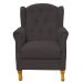 Poltrona Decorativa Para Sala de Estar Yara P02 Suede Marrom - Lyam Decor