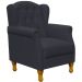 Poltrona Decorativa Para Sala de Estar Yara P02 Suede Preto - Lyam Decor