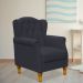 Poltrona Decorativa Para Sala de Estar Yara P02 Suede Preto - Lyam Decor