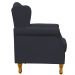 Poltrona Decorativa Para Sala de Estar Yara P02 Suede Preto - Lyam Decor