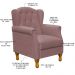 Poltrona Decorativa Para Sala de Estar Yara P02 Suede Rosê - Lyam Decor