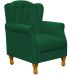 Poltrona Decorativa Para Sala de Estar Yara P02 Suede Verde Musgo - Lyam Decor